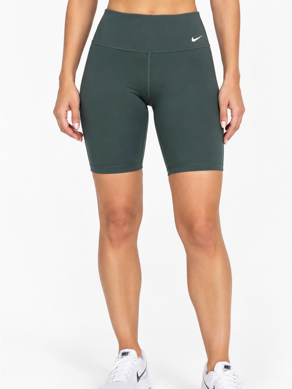 Nike Women’s Dri-FIT High Waisted Bike Shorts Slate Teal Green Size Small